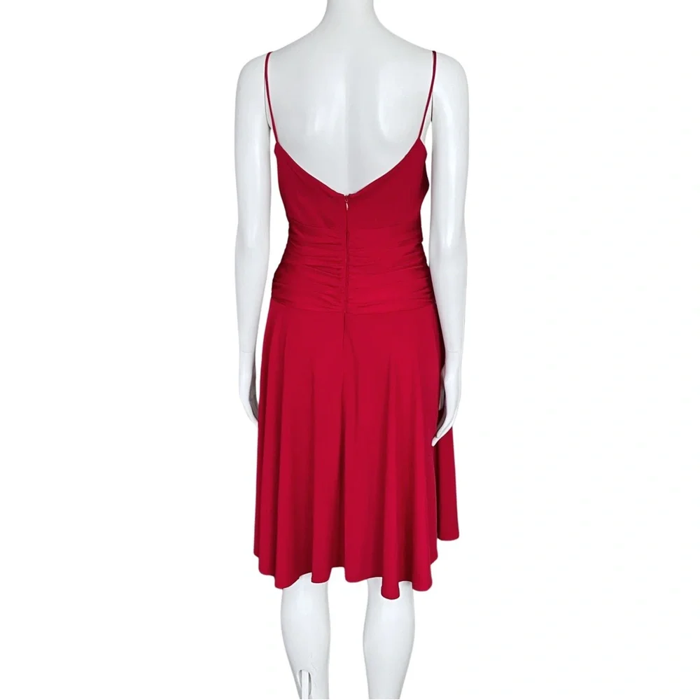 Vintage Y2K Red Hoco Cocktail Dress Medium Homecoming Wedding Guest Retro Vampy - Picture 5 of 11